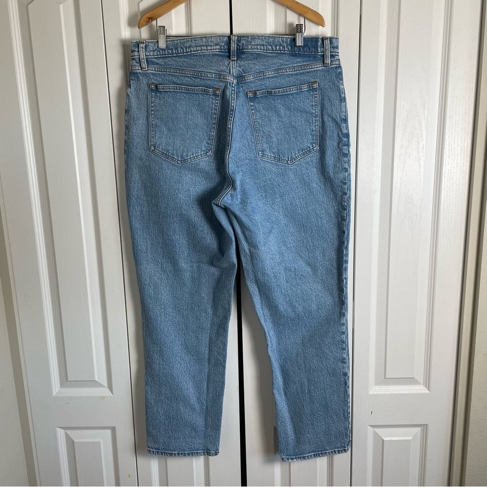 Abercrombie & Fitch Curve Love 90s Straight Ultra High Rise Jeans Womens 18 Blue - Picture 6 of 12